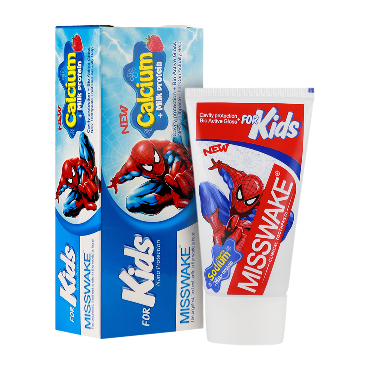 خمیر دندان ژله‌ای کودک میسویک طرح اسپایدرمن با رایحه توت‌فرنگی