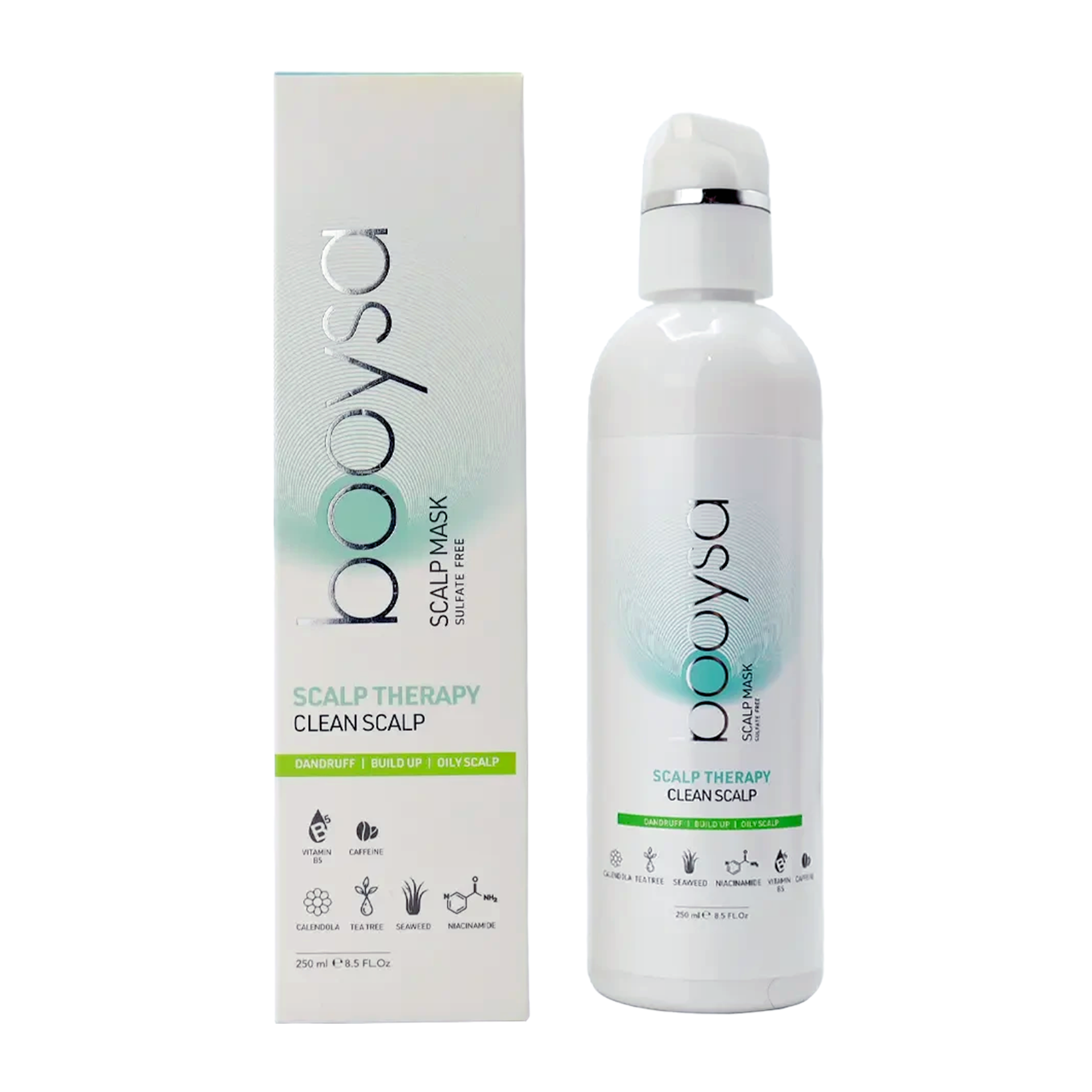 ماسک اسکراب بویسا | پاکسازی و تقویت پوست سر با جلبک اسپیرولینا و کراتین