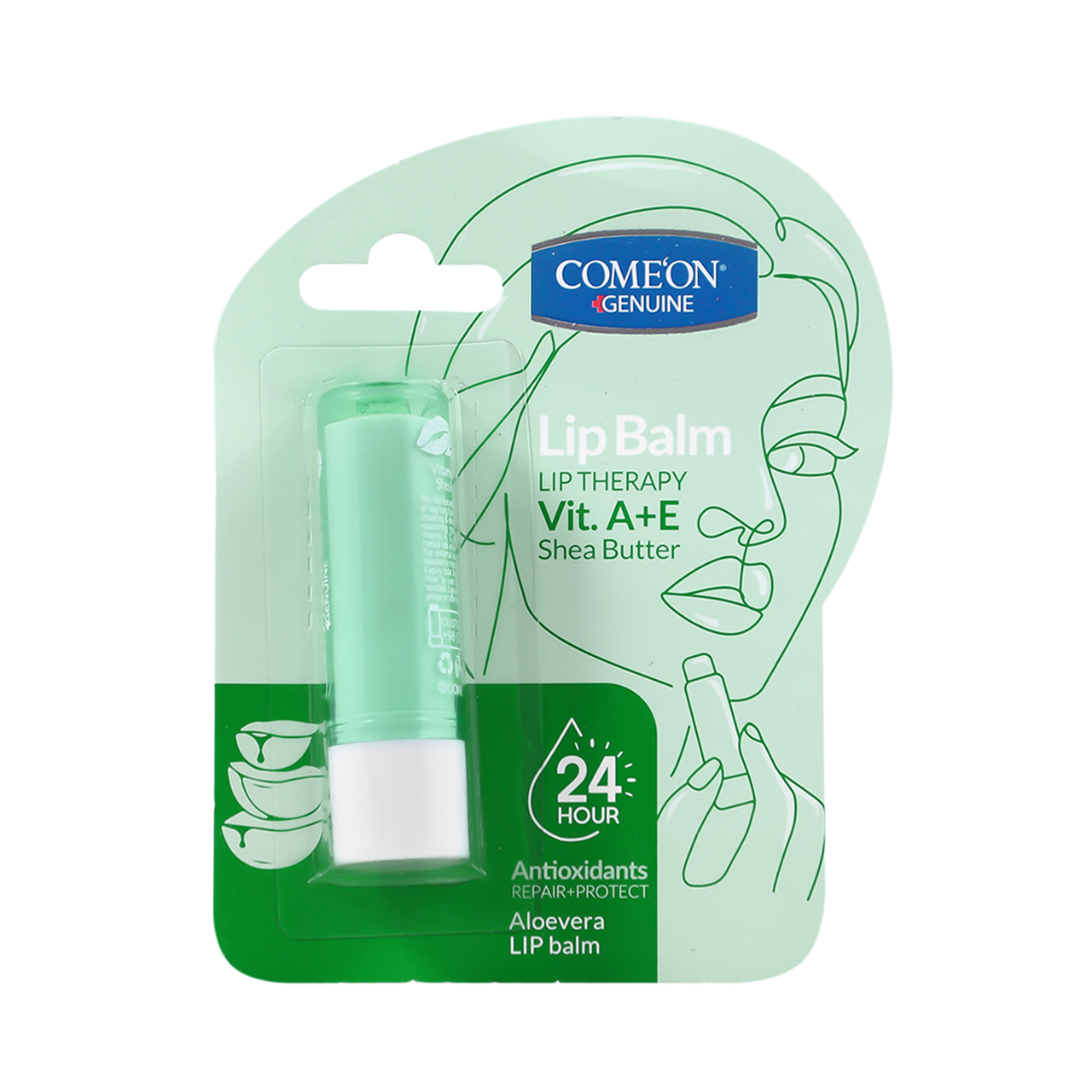 بالم لب کامان آلوئه‌ورا | بالم لب ترمیم‌کننده و آبرسان قوی